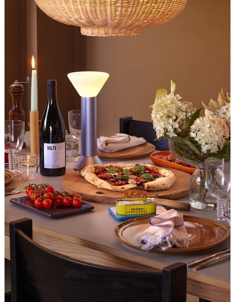 Fioletowa lampa stołowa ze ściemniaczem (wysokość 30 cm) Flash – Hübsch