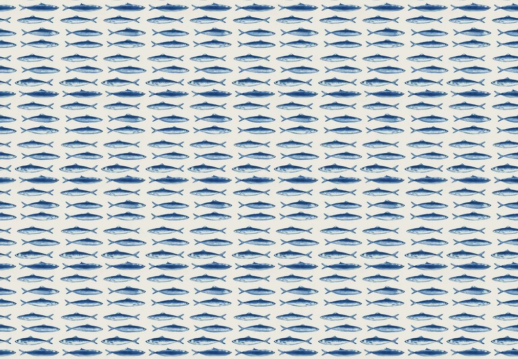 Fototapeta - Niebieskie ryby (196x136 cm)