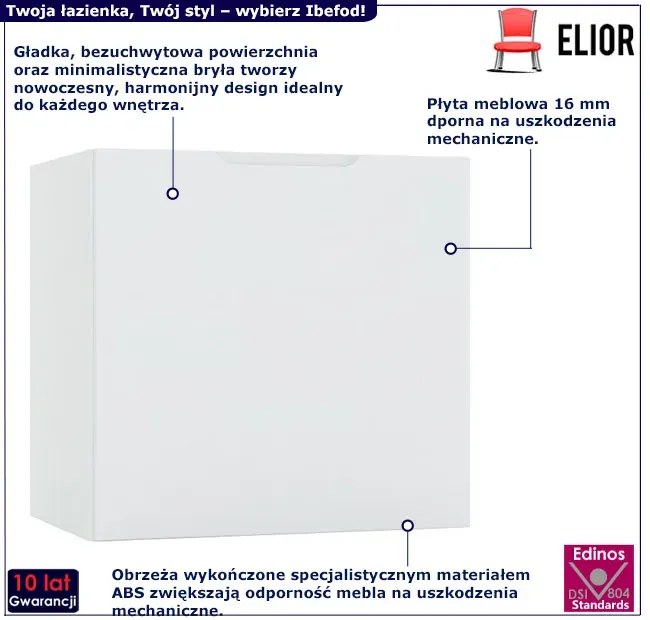 Szafka pod umywalkę 60 cm jasnoszary mat - Havis 9X