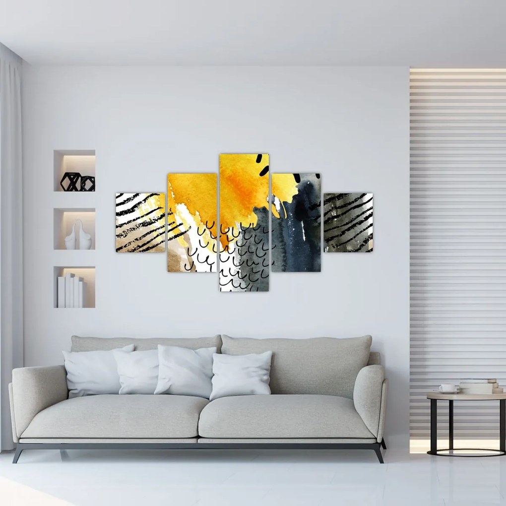 Obraz - Abstrakcyjna akwarela (125x70 cm)
