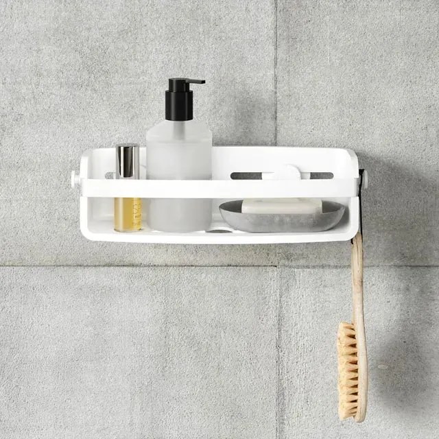 Biała Półka Pod Prysznic Na Przyssawki D3-B10