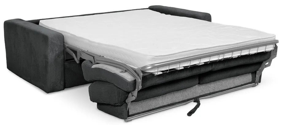 Ciemnoszara sztruksowa rozkładana sofa 195 cm Nona – Makamii