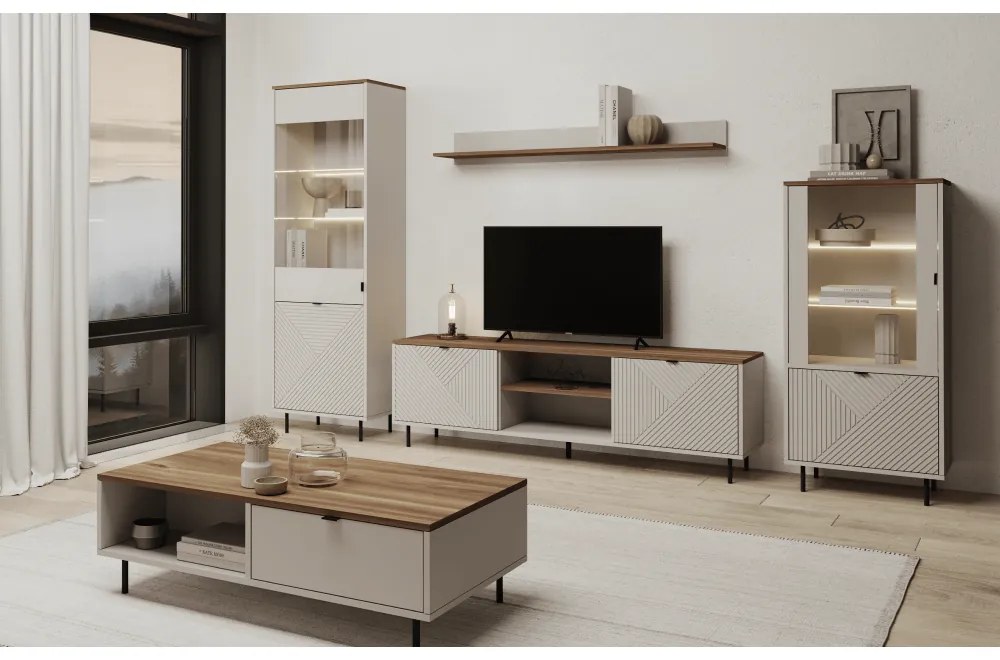 Szafka EYCO 1D1W, kaszmir/dąb castello