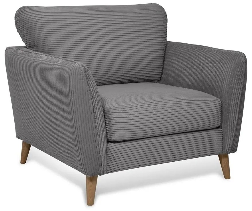 Ciemnoszary sztruksowy fotel Paris – Scandic