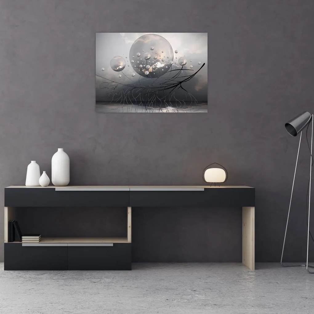 Obraz abstrakcyjnych kul (70x50 cm)