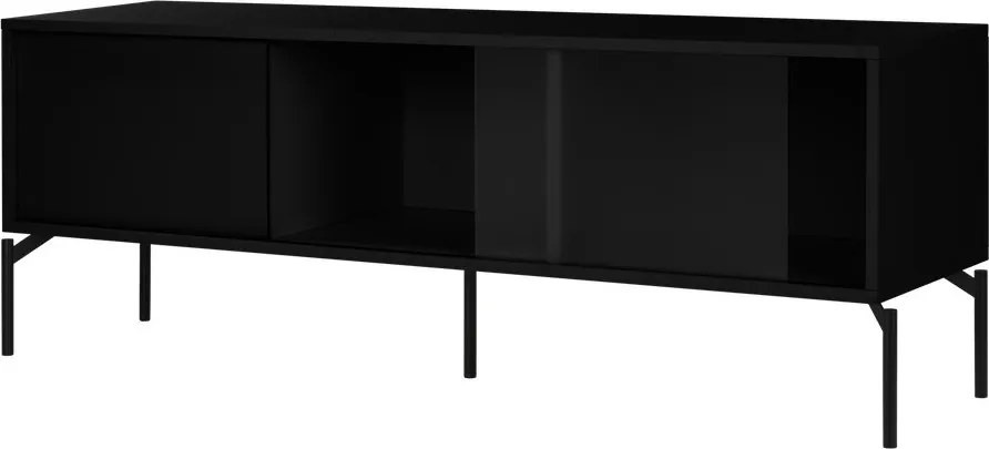 Czarna szafka pod TV 160x60x42 cm Met – noo.ma