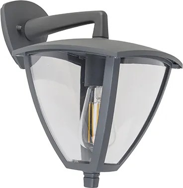Klasyczna lampa zewnętrzna ścienna w dół ciemnoszara IP44 - Platar