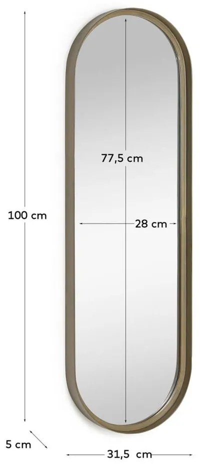 Lustro ścienne 31,5x100 cm Tiare – Kave Home