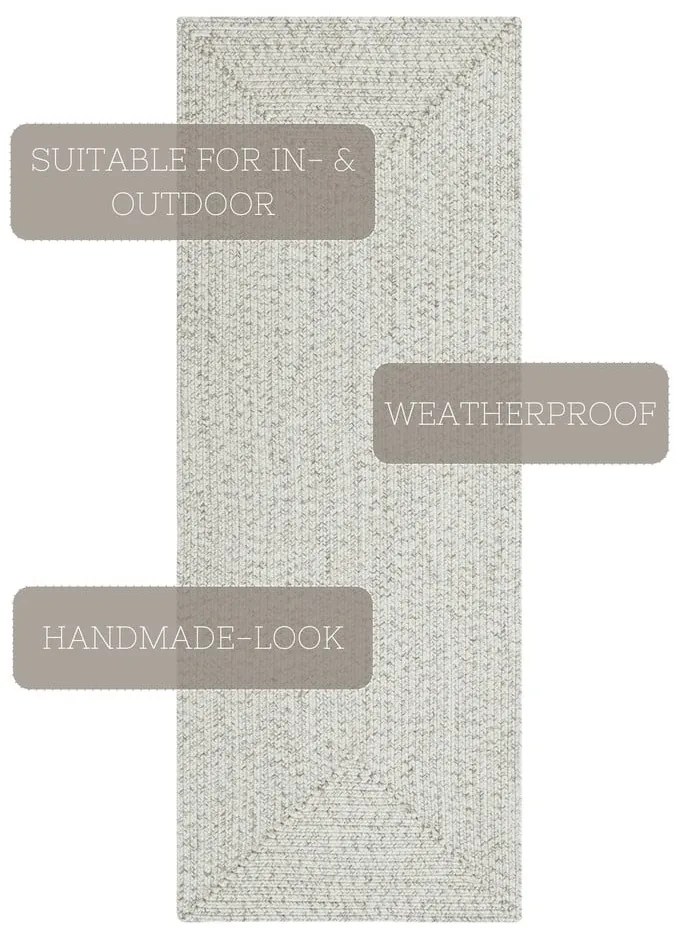 Białobeżowy chodnik odpowiedni na zewnątrz 200x80 cm – NORTHRUGS