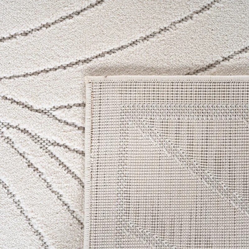 Dywan uniwersalny Nova 3D Liść kremowy 80 cm x 150 cm