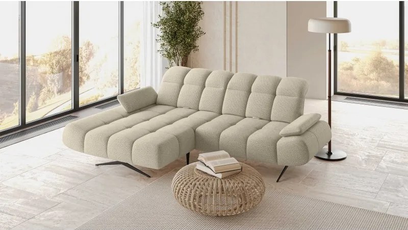 Elegancki narożnik MORENO S z funkcją w tkaninie ARAGON 03 WERSAL