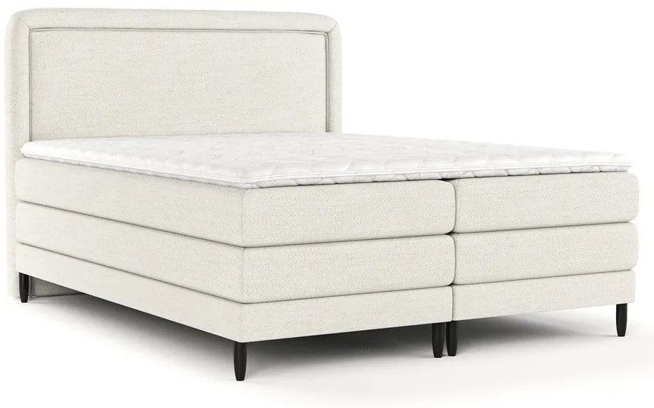 Kremowe łóżko boxspring 200x200 cm Dove – Maison de Rêve