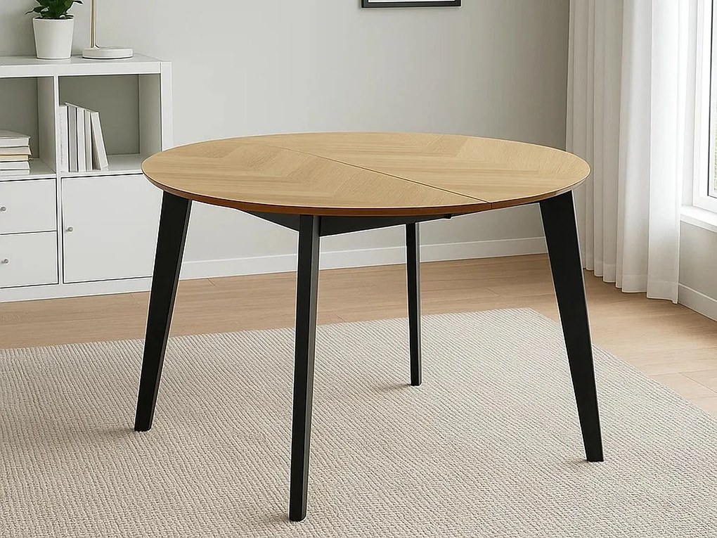 Stół okrągły rozkładany 120-198 cm Herringbone