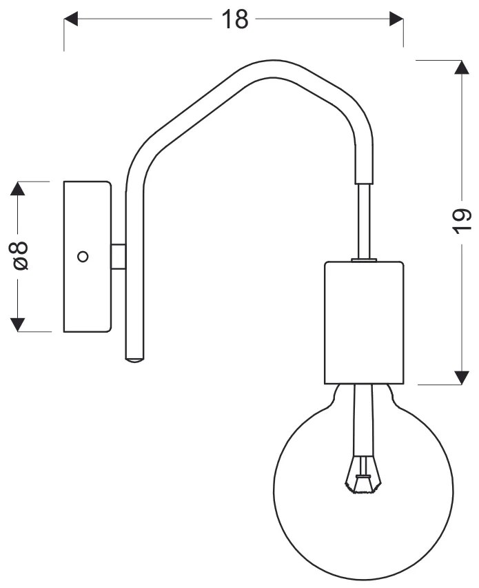 Nowoczesny kinkiet ścienny - K143 A9-D11