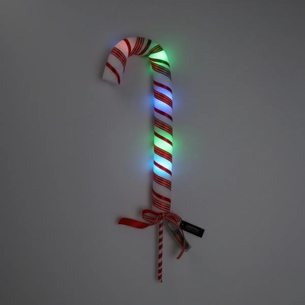 Dekoracja świetlna w kształcie laski cukrowej, 13 x 53 cm