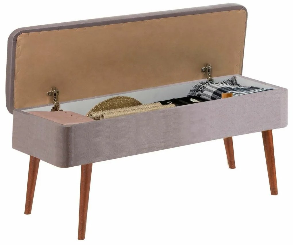 Ławka Vina 2 Grey and Walnut