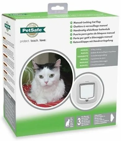PetSafe® Ręczne drzwiczki dla kotów i psów DeLuxe białe