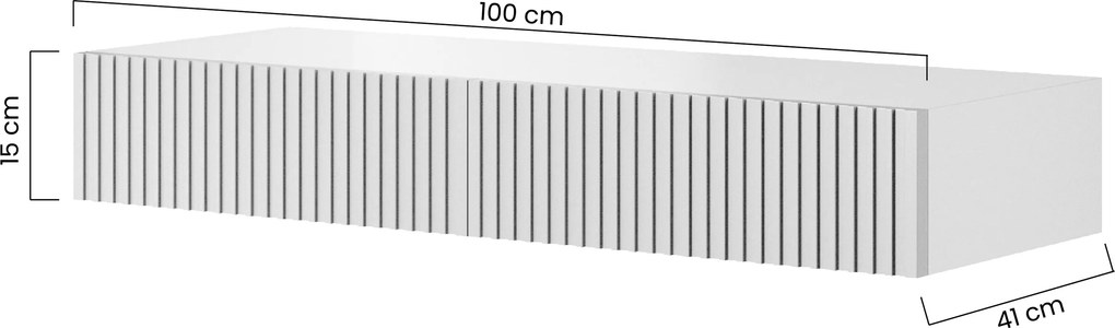 Konsola wisząca Nicole 100 cm - czarny mat