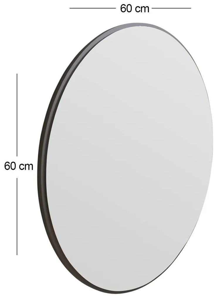Lustro Ozze Black 60 cm