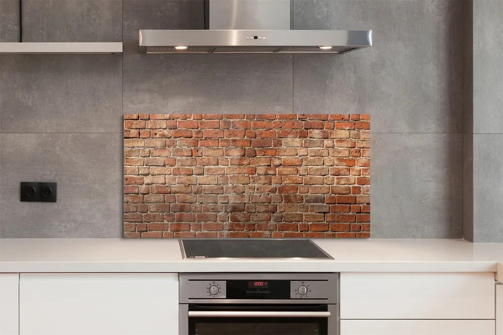 Panel szklany do Kuchni Mur Ceglany w Stylu Loft