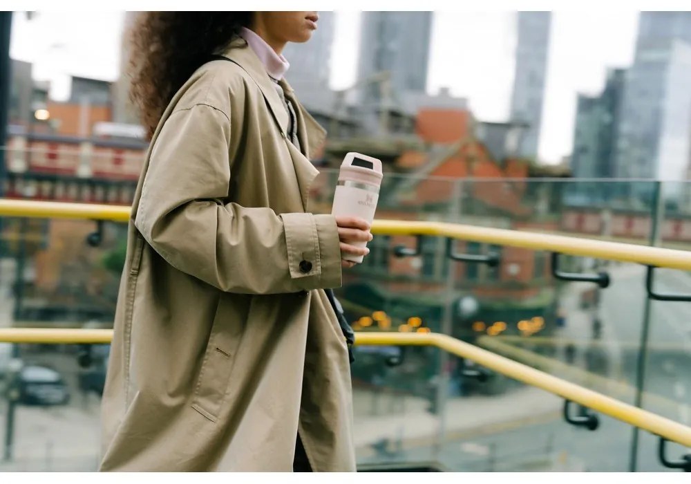 Jasnoróżowy kubek termiczny ze stali nierdzewnej 350 ml Café-To-Go Rose Quartz – Stanley