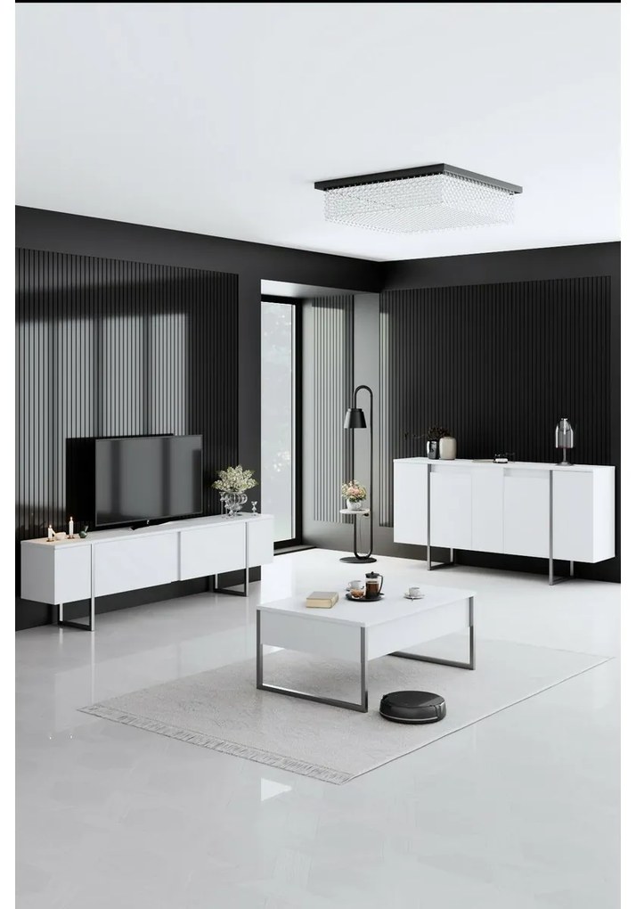 Szafka Luxe White and Silver