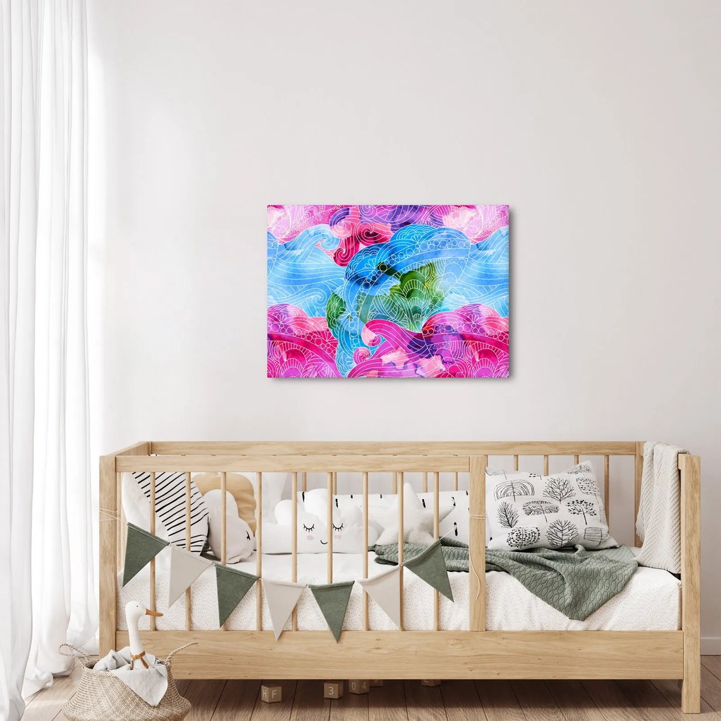 Obraz - Kolorowe fale (70x50 cm)