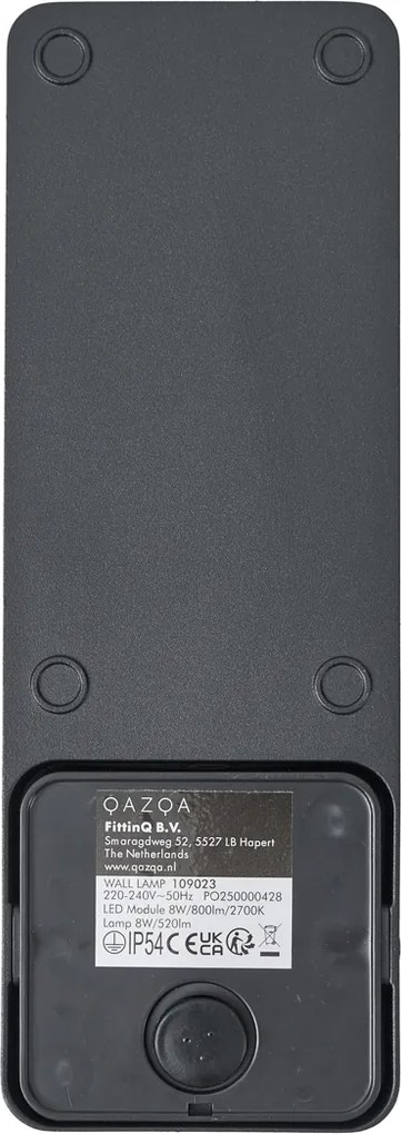 Zewnętrzna lampa ścienna czarna z czujnikiem zmierzchu, w tym LED - Shift