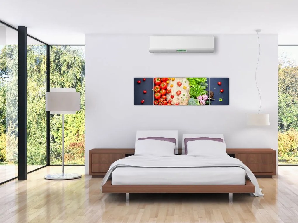 Obraz - Stół pełen warzyw (170x50 cm)