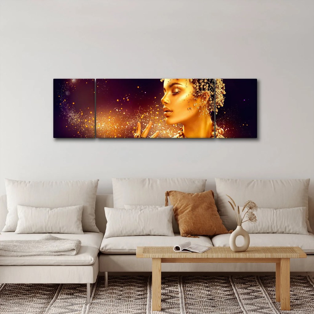 Obraz - Złota Królowa (170x50 cm)