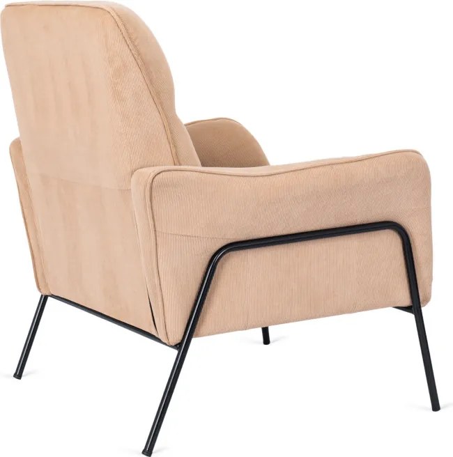 Fotel Wypoczynkowy ALBERTO Sztruksowy Beżowy do Salonu Nowoczesny