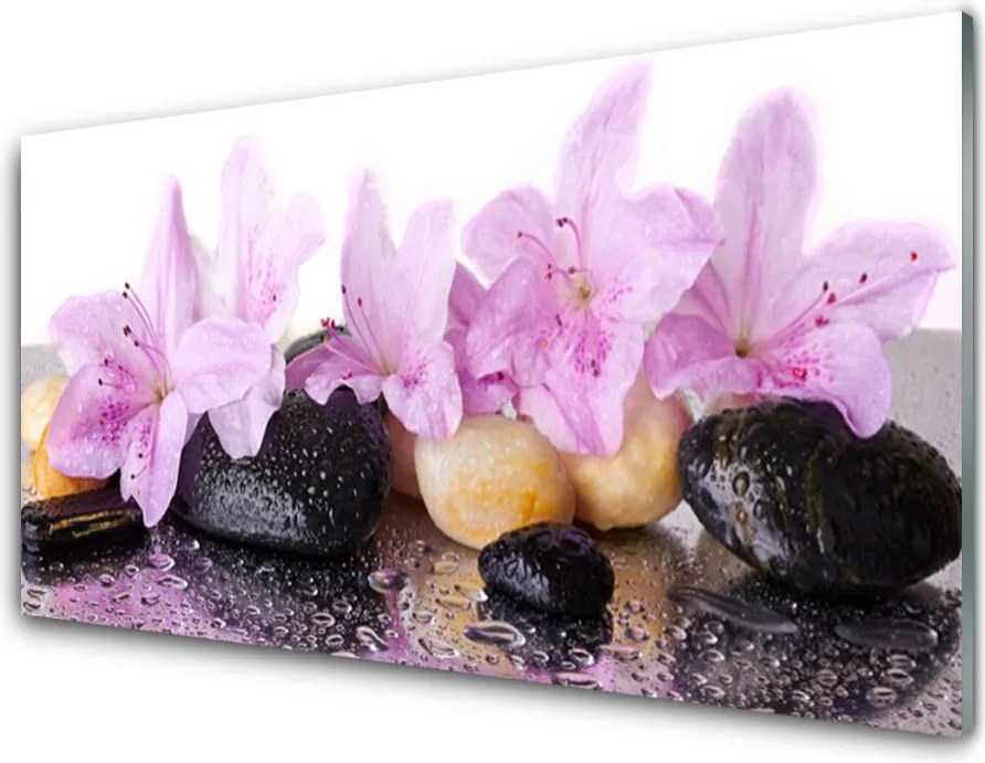 Panel Szklany Szlachetna Różowa Lilia