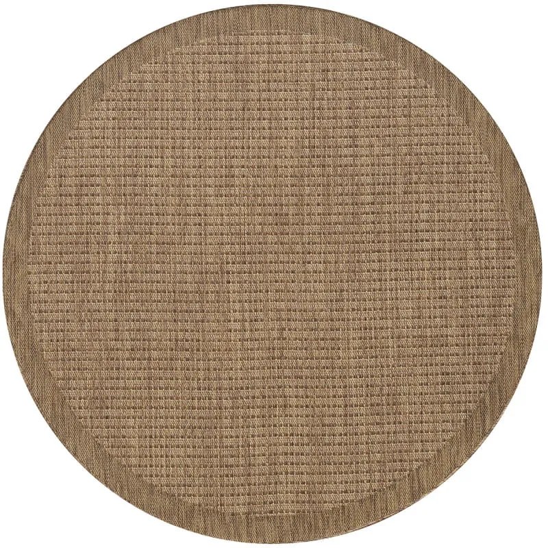 Dywan uniwersalny Giza brązowy 120 cm x 120 cm koło