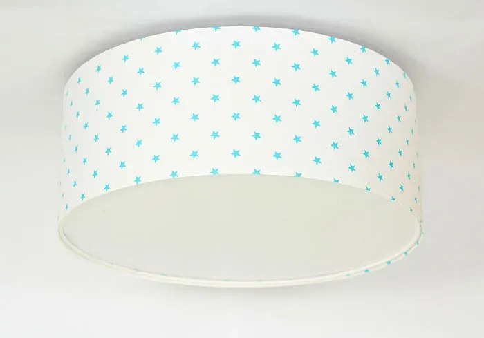 Biały welurowy plafon z okrągłym abażurem - A360 G3-S05