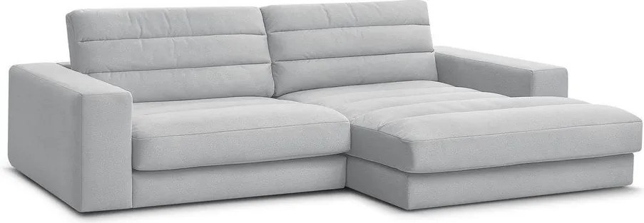 Jasnoszary aksamitny narożnik (prawostronny/z szezlongiem) Sierra – Bobochic Paris