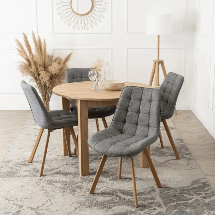 Stół Okrągły Rozkładany HARRY 102-142 cm Dąb Artisan Nowoczesny