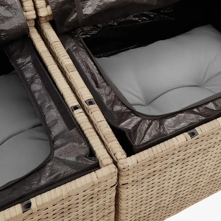 Sofa ogrodowa z szarymi poduszkami - Sydnet 3X
