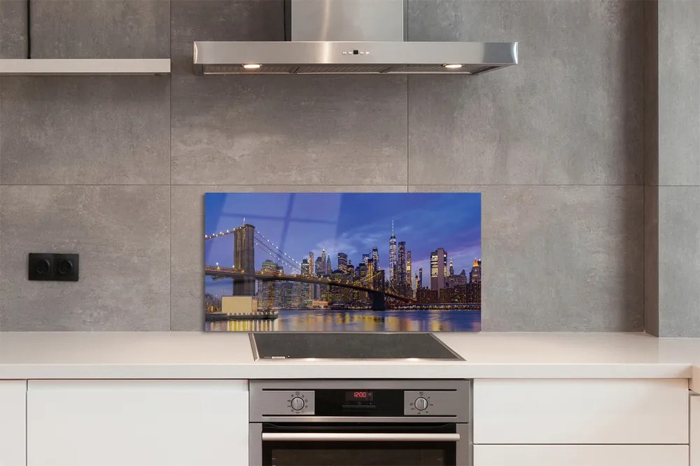 Panel Szklany Most w Blasku Zachodzącego Słońca