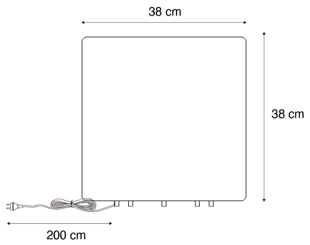 Zewnetrzna Inteligentna lampa zewnętrzna biała 38 cm kwadratowa z LED A60 IP44 - Nura Nowoczesny Oswietlenie zewnetrzne