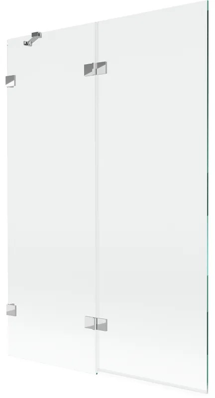 Mexen Lunar parawan nawannowy 2-skrzydłowy lewy 120 x 150 cm, transparent, chrom - 897-120-100-01-00-L