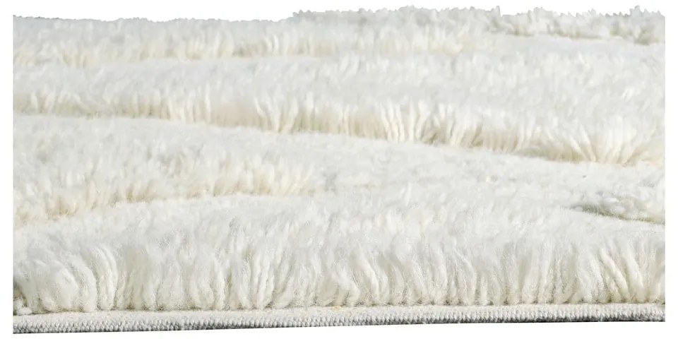 Biały wełniany chodnik tkany ręcznie odpowiedni do prania 70x200 cm Enkang Ivory – Lorena Canals