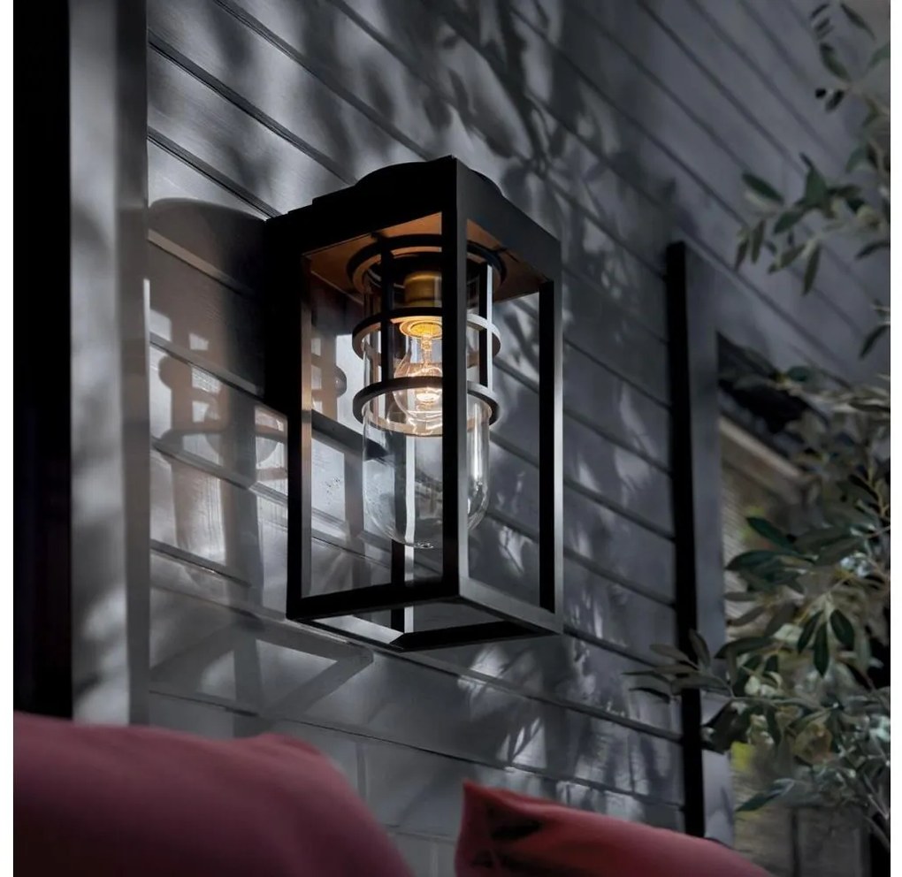 Kichler KL-HONE-S-BKT - Kinkiet zewnętrzny HONE S 1xE27/60W/230V IP44