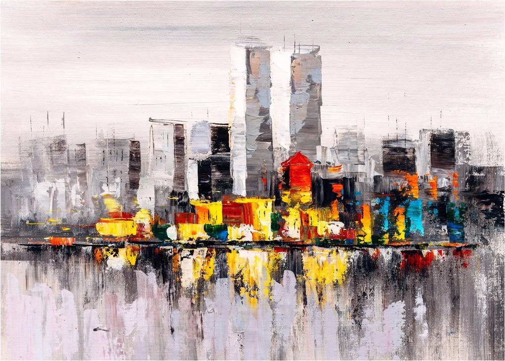 Obraz na szkle - Obraz na szkle przedstawiający duże miasto (70x50 cm)