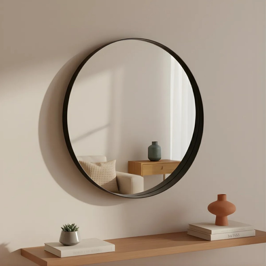 Okrągłe lustro ścienne SVEA, Ø 50 cm