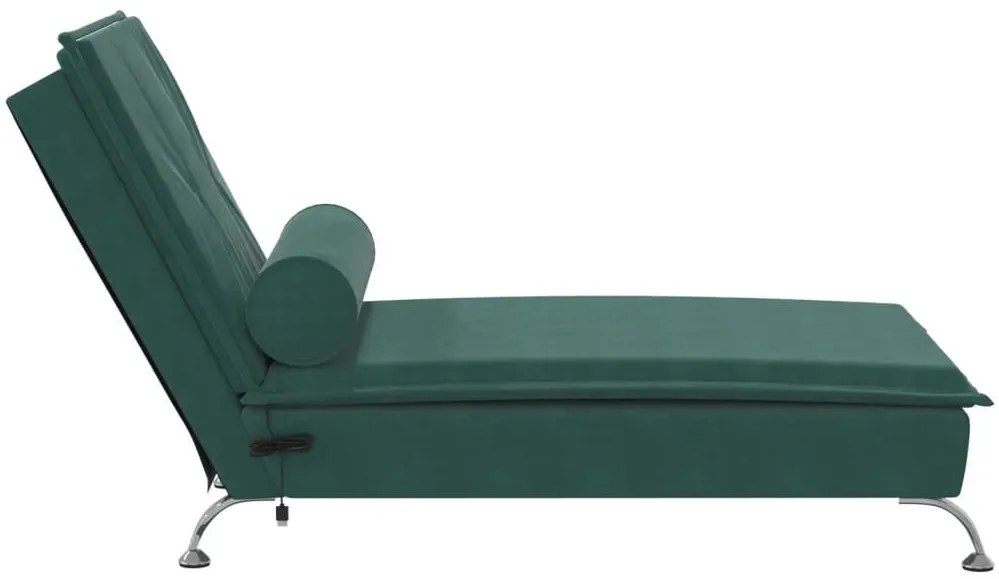 Elegancki zielony szezlong z aksamitną tapicerką W7-E60