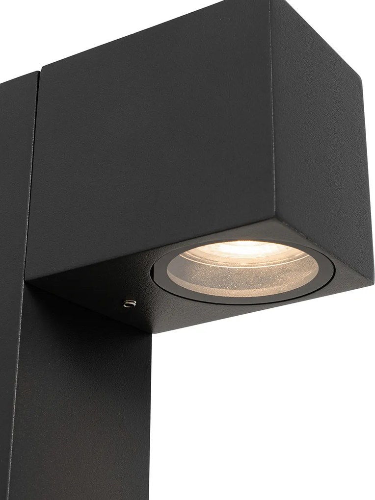 Industrialna lampa stojąca zewnętrzna ciemnoszara 80 cm IP44 - Baleno