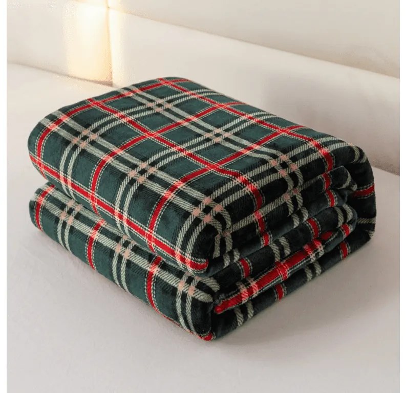 Mikropluszowy koc GLENMOORE, zielony Rozmiar: 160 x 200 cm