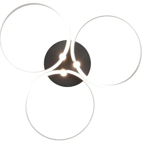 Lampa sufitowa LED w czarno-srebrnym kolorze ze ściemniaczem Caruso – Trio