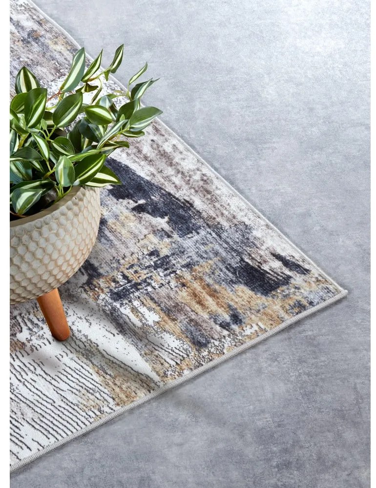 Jasnoszary dywan 200x290 cm Malard Anthracite Gold – Elle Decoration