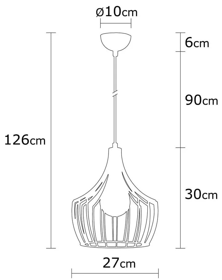 Lampa wisząca w kolorze miedzi z metalowym kloszem ø 27 cm Mezopotamya – Opviq lights